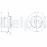 Bremsscheibe Hinterachse DELPHI BG3761