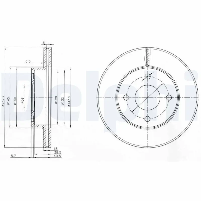 Bremsscheibe DELPHI BG3763