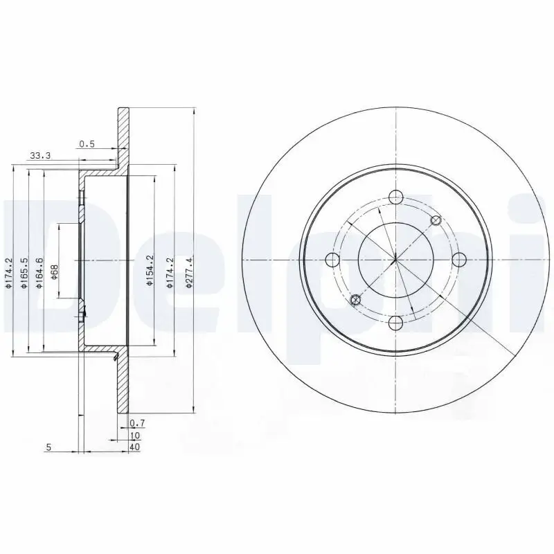 Bremsscheibe DELPHI BG3764