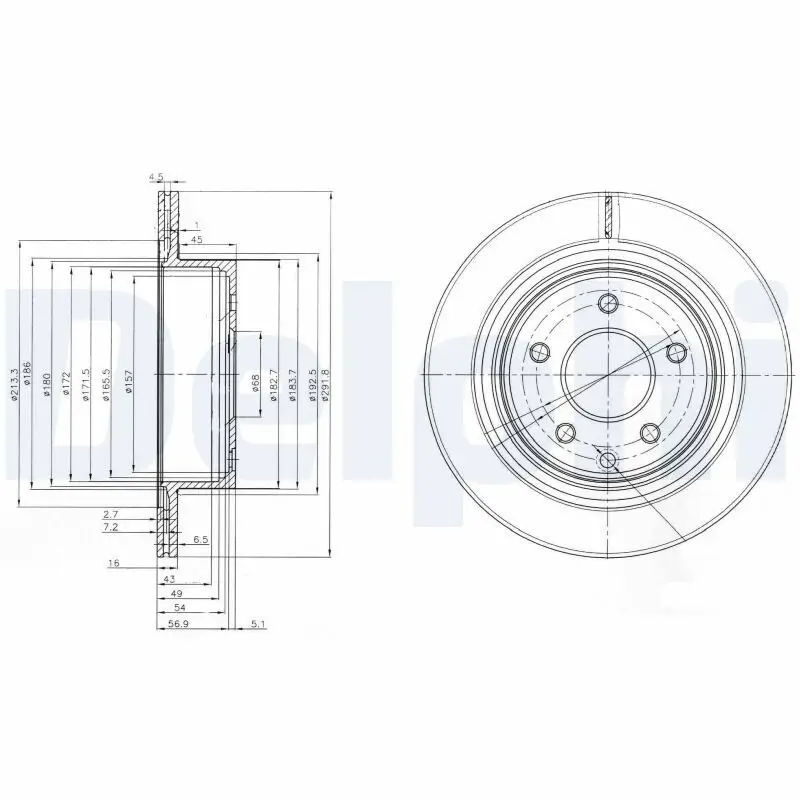 Bremsscheibe DELPHI BG3765C