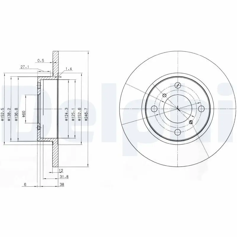 Bremsscheibe DELPHI BG3769