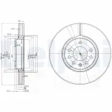 Bremsscheibe Vorderachse DELPHI BG3772C