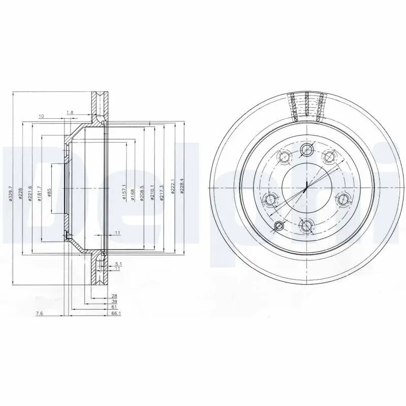 Bremsscheibe DELPHI BG3775C