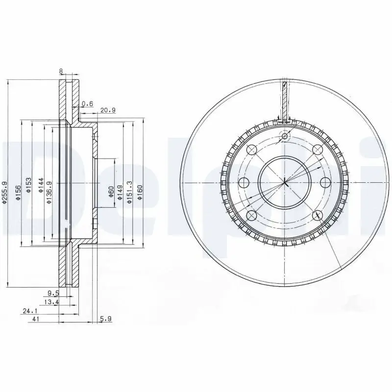 Bremsscheibe Vorderachse DELPHI BG3790