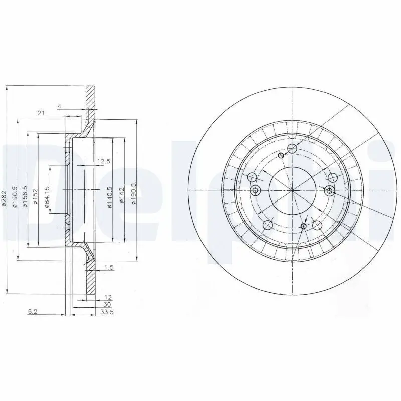 Bremsscheibe Hinterachse DELPHI BG3795