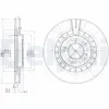 Bremsscheibe Vorderachse DELPHI BG3796