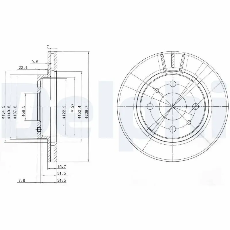 Bremsscheibe DELPHI BG3805