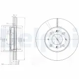 Bremsscheibe Vorderachse DELPHI BG3810