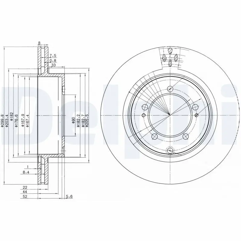 Bremsscheibe Hinterachse DELPHI BG3811