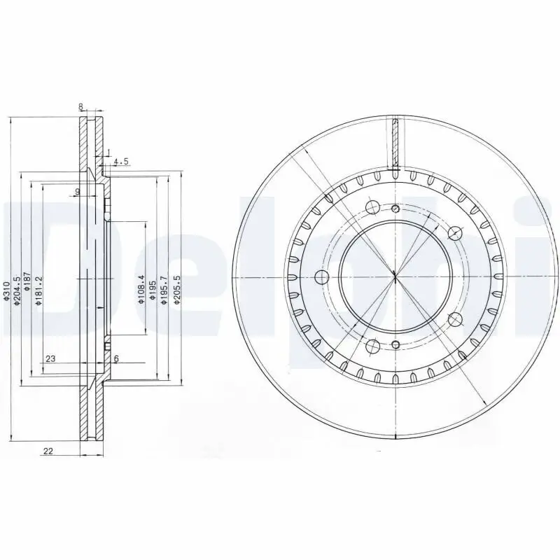 Bremsscheibe DELPHI BG3821