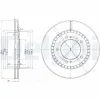 Bremsscheibe DELPHI BG3821 Bild Bremsscheibe DELPHI BG3821