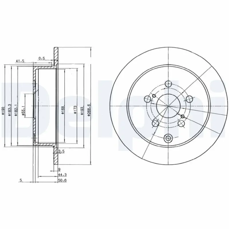 Bremsscheibe DELPHI BG3822