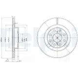 Bremsscheibe Hinterachse DELPHI BG3825