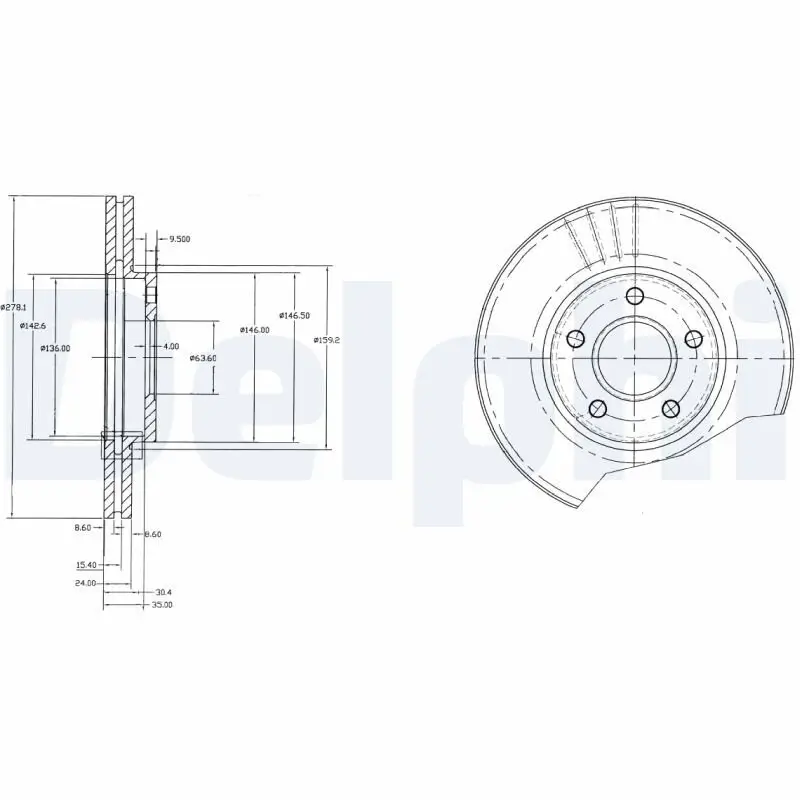 Bremsscheibe DELPHI BG3826