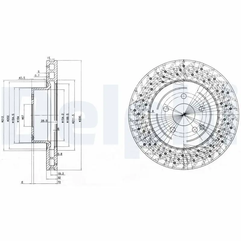 Bremsscheibe DELPHI BG3827