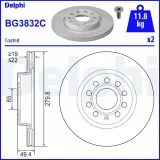 Bremsscheibe DELPHI BG3832C