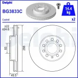 Bremsscheibe DELPHI BG3833C