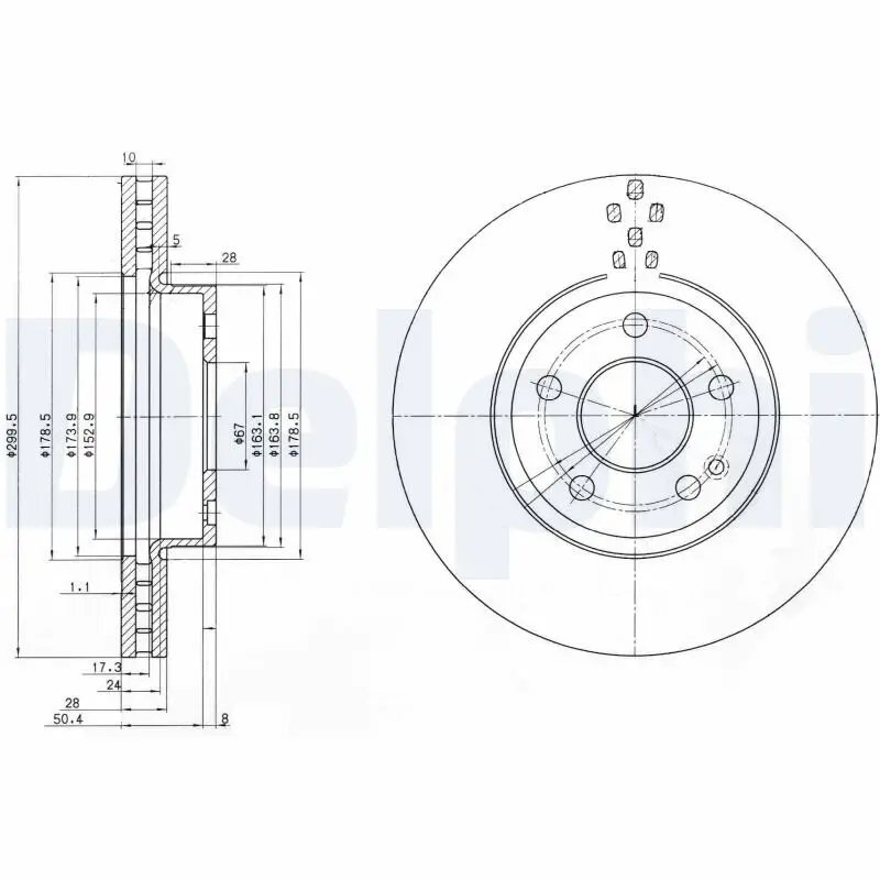 Bremsscheibe DELPHI BG3838