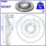 Bremsscheibe DELPHI BG3847