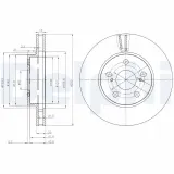 Bremsscheibe Vorderachse DELPHI BG3850