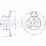 Bremsscheibe Vorderachse DELPHI BG3856