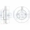 Bremsscheibe Vorderachse DELPHI BG3858