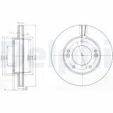 Bremsscheibe Vorderachse DELPHI BG3858