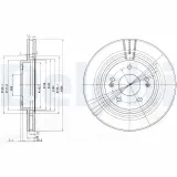 Bremsscheibe Vorderachse DELPHI BG3860