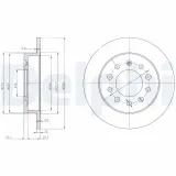 Bremsscheibe Hinterachse DELPHI BG3862