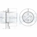 Bremsscheibe Hinterachse DELPHI BG3872