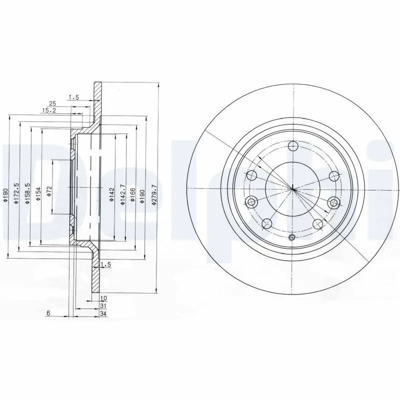 Bremsscheibe DELPHI BG3875C