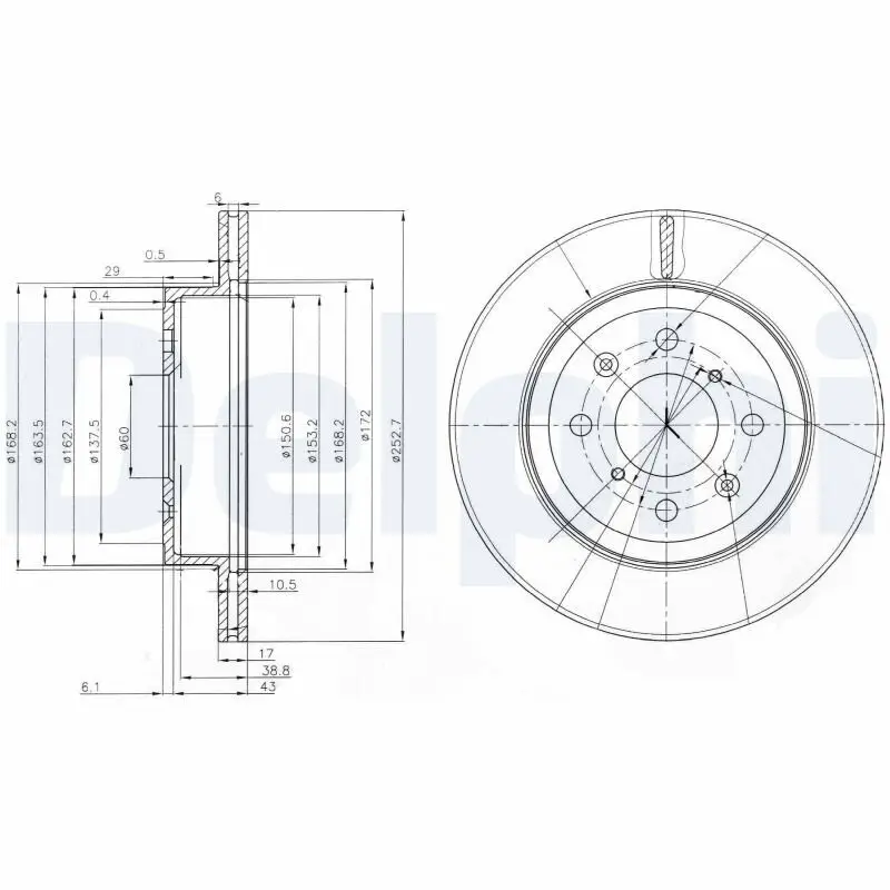 Bremsscheibe DELPHI BG3884