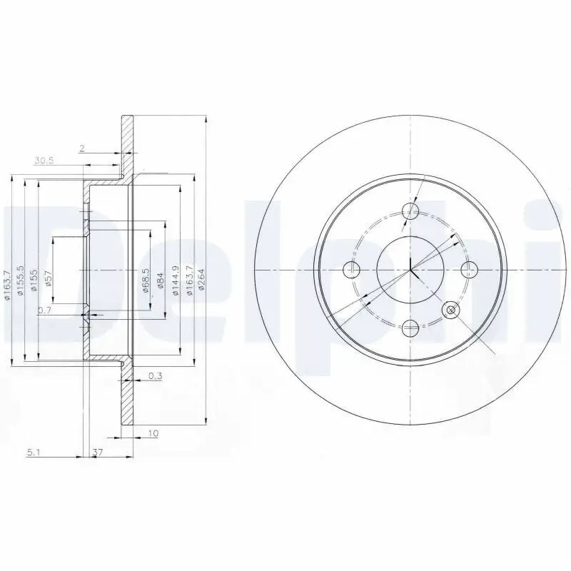 Bremsscheibe DELPHI BG3885C