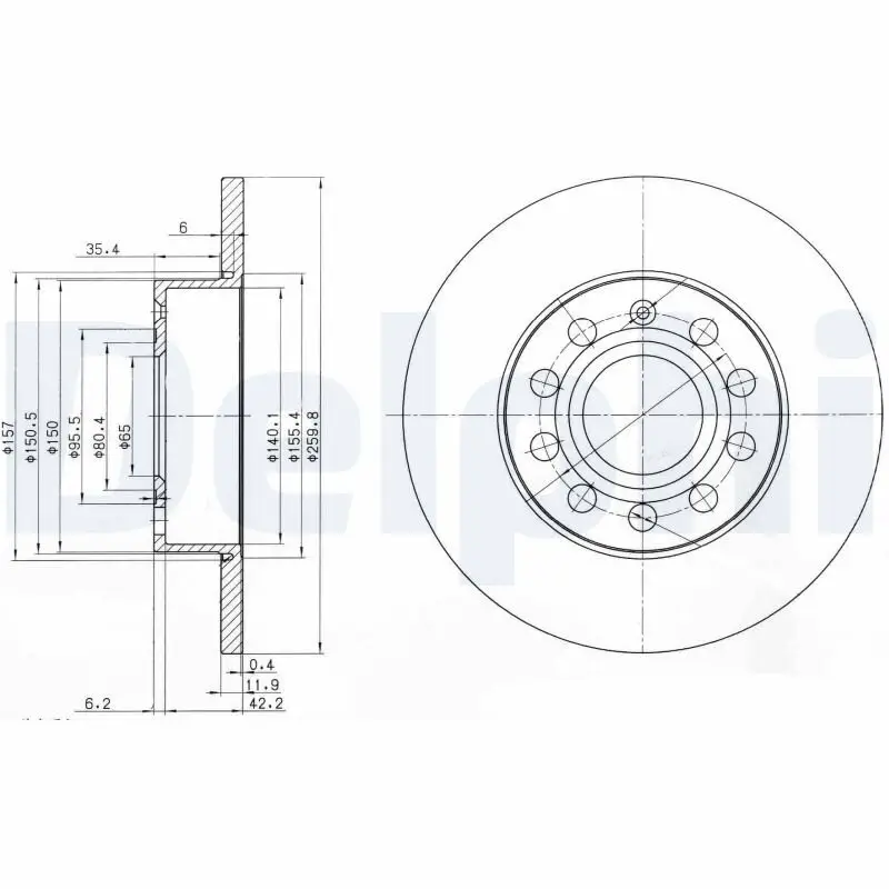 Bremsscheibe DELPHI BG3890C