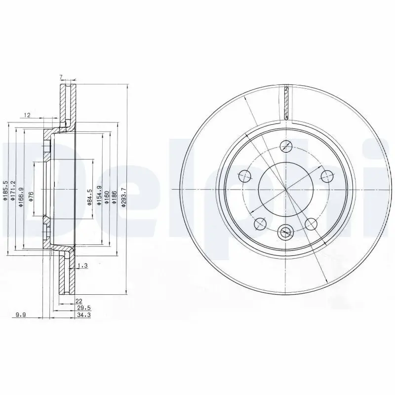 Bremsscheibe DELPHI BG3893