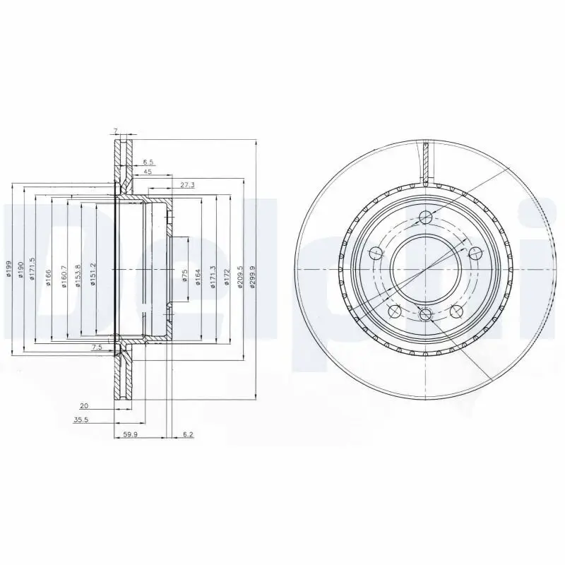 Bremsscheibe DELPHI BG3901C