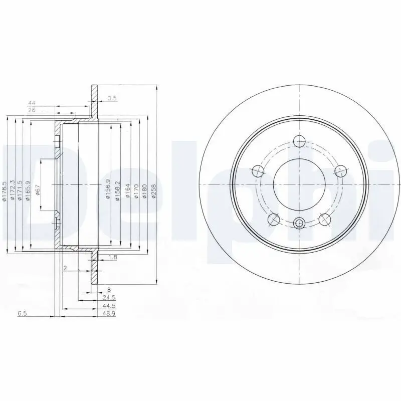 Bremsscheibe DELPHI BG3910C Bild Bremsscheibe DELPHI BG3910C