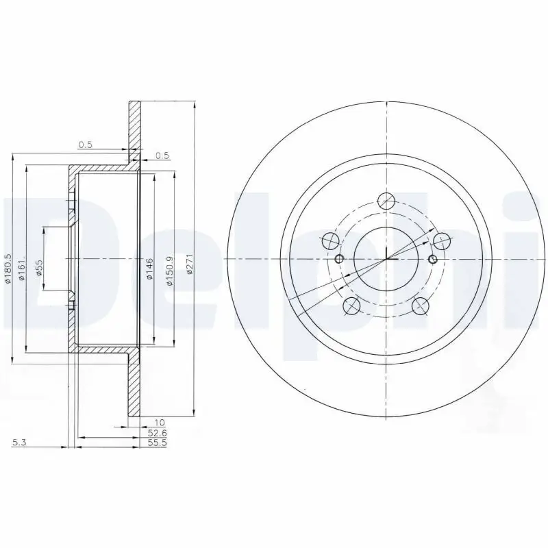 Bremsscheibe Hinterachse DELPHI BG3922