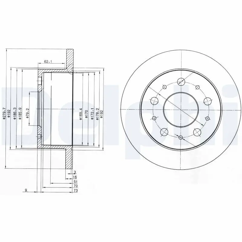 Bremsscheibe DELPHI BG3923