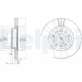 Bremsscheibe Vorderachse DELPHI BG3928