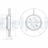 Bremsscheibe Vorderachse DELPHI BG3929