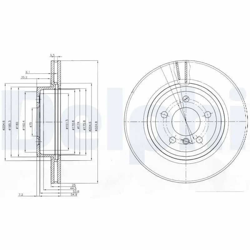 Bremsscheibe Vorderachse DELPHI BG3938