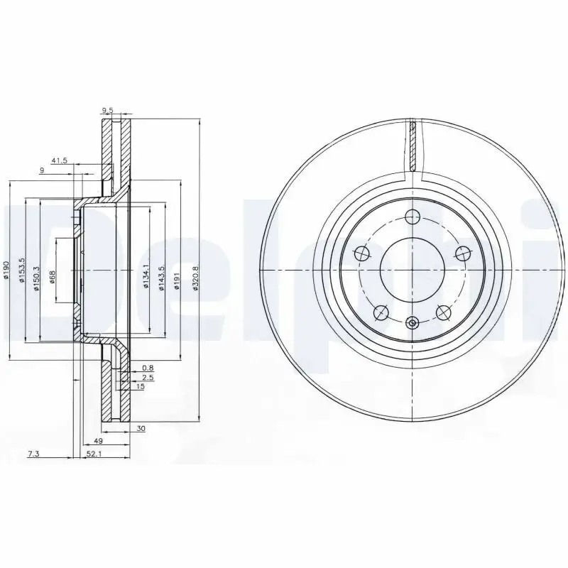 Bremsscheibe Vorderachse DELPHI BG3939