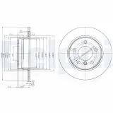 Bremsscheibe Hinterachse DELPHI BG3948C