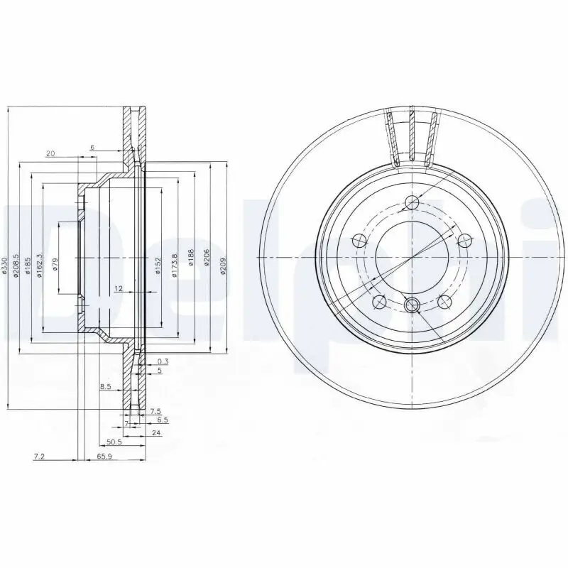 Bremsscheibe DELPHI BG3959