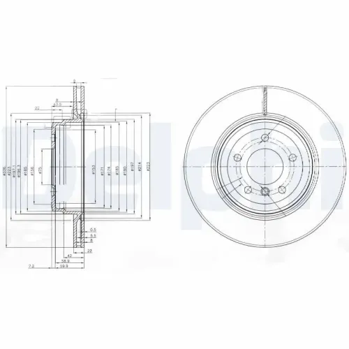 Bremsscheibe DELPHI BG3961 Bild Bremsscheibe DELPHI BG3961