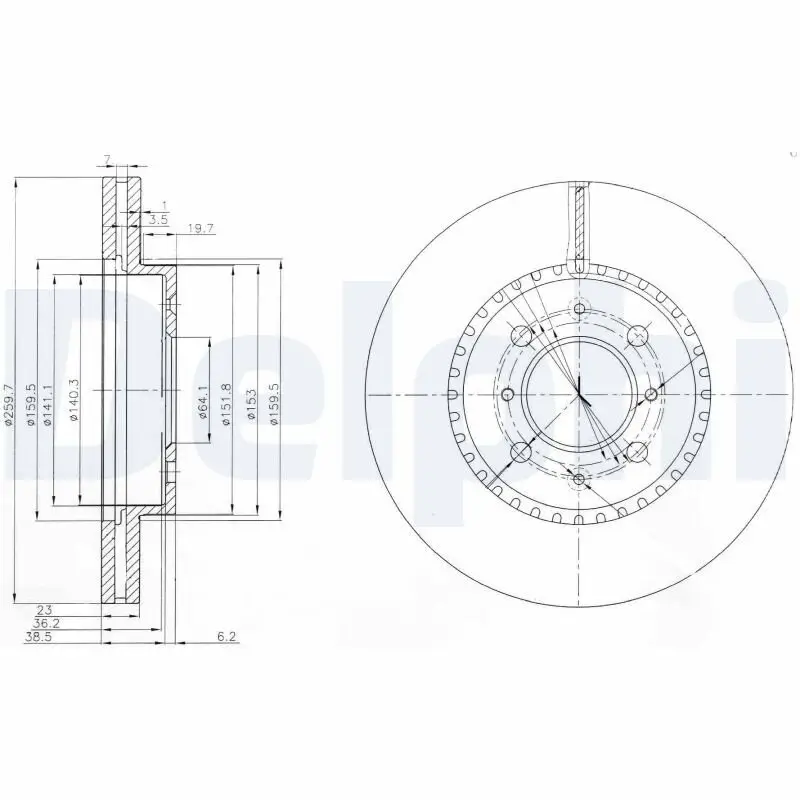 Bremsscheibe DELPHI BG3965