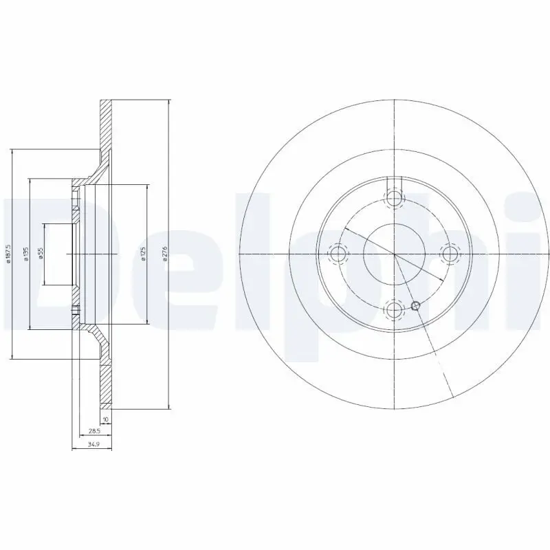 Bremsscheibe DELPHI BG3967