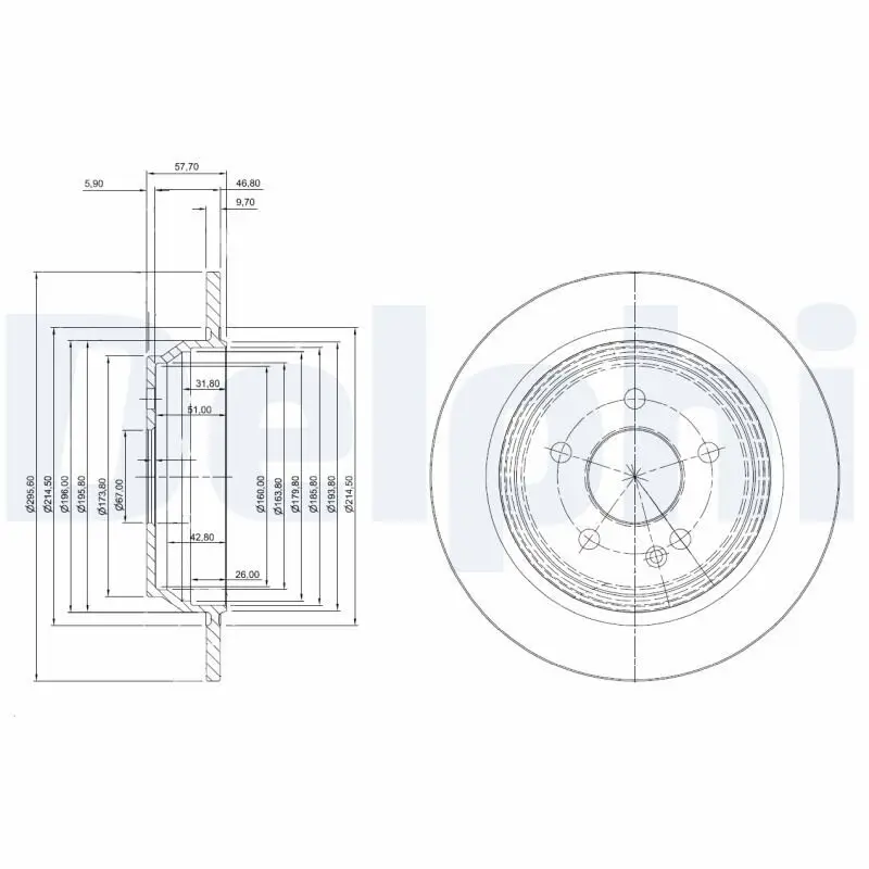 Bremsscheibe DELPHI BG3969