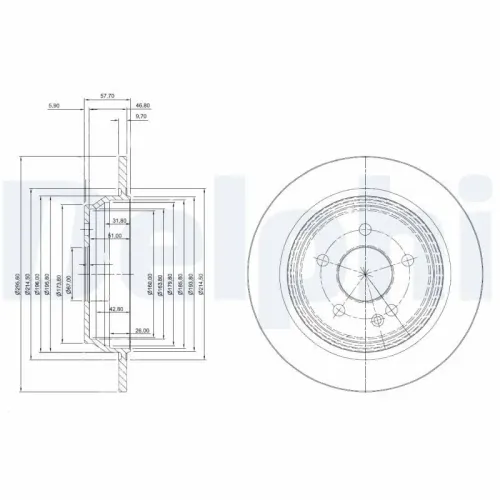 Bremsscheibe DELPHI BG3969 Bild Bremsscheibe DELPHI BG3969